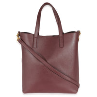 Saint Laurent Burgundy Calfskin Toy N/S Shopping Tote