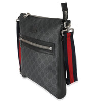 Gucci Black GG Supreme Canvas Messenger Bag