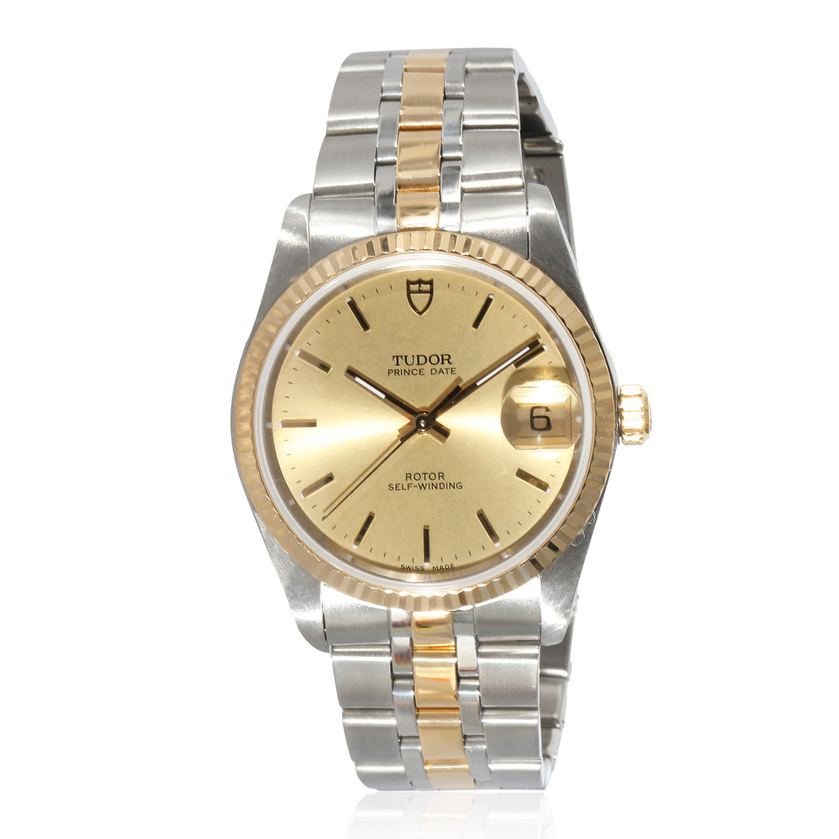 Tudor Prince Date 74033 Mens Watch in 18kt Stainless Steel/Yellow Gold