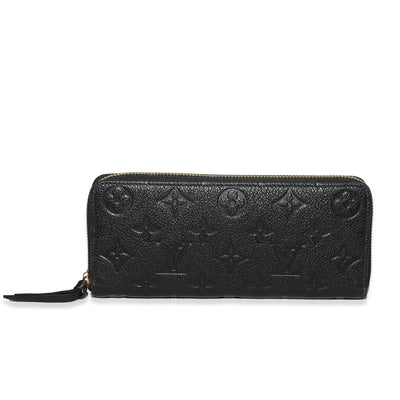 Louis Vuitton Black Monogram Empreinte Clemence Wallet