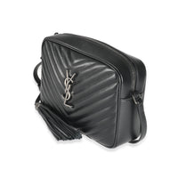 Saint Laurent Black Calfskin Matelasse Monogram Lou Camera Bag