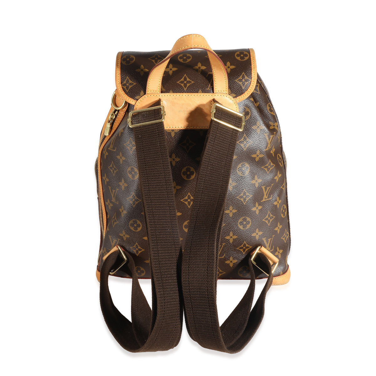 louis vuitton bosphore backpack monogram canvas 27050 a top flap with a buckle closure Louis Vuitton // Brown Monogram