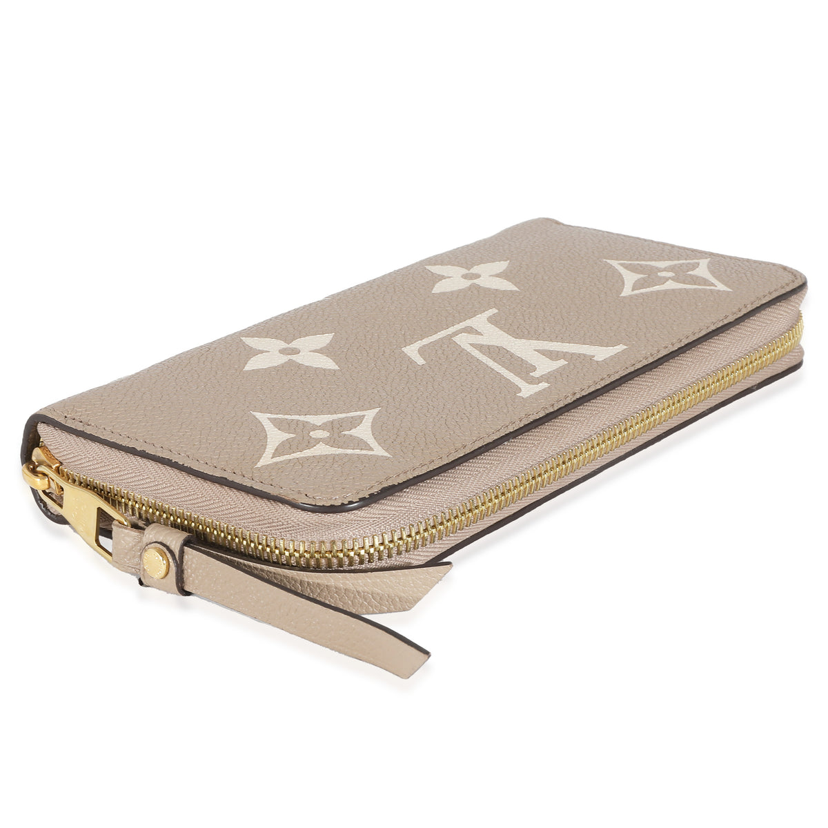 Louis Vuitton Dove Cream Monogram Empreinte Zippy Wallet