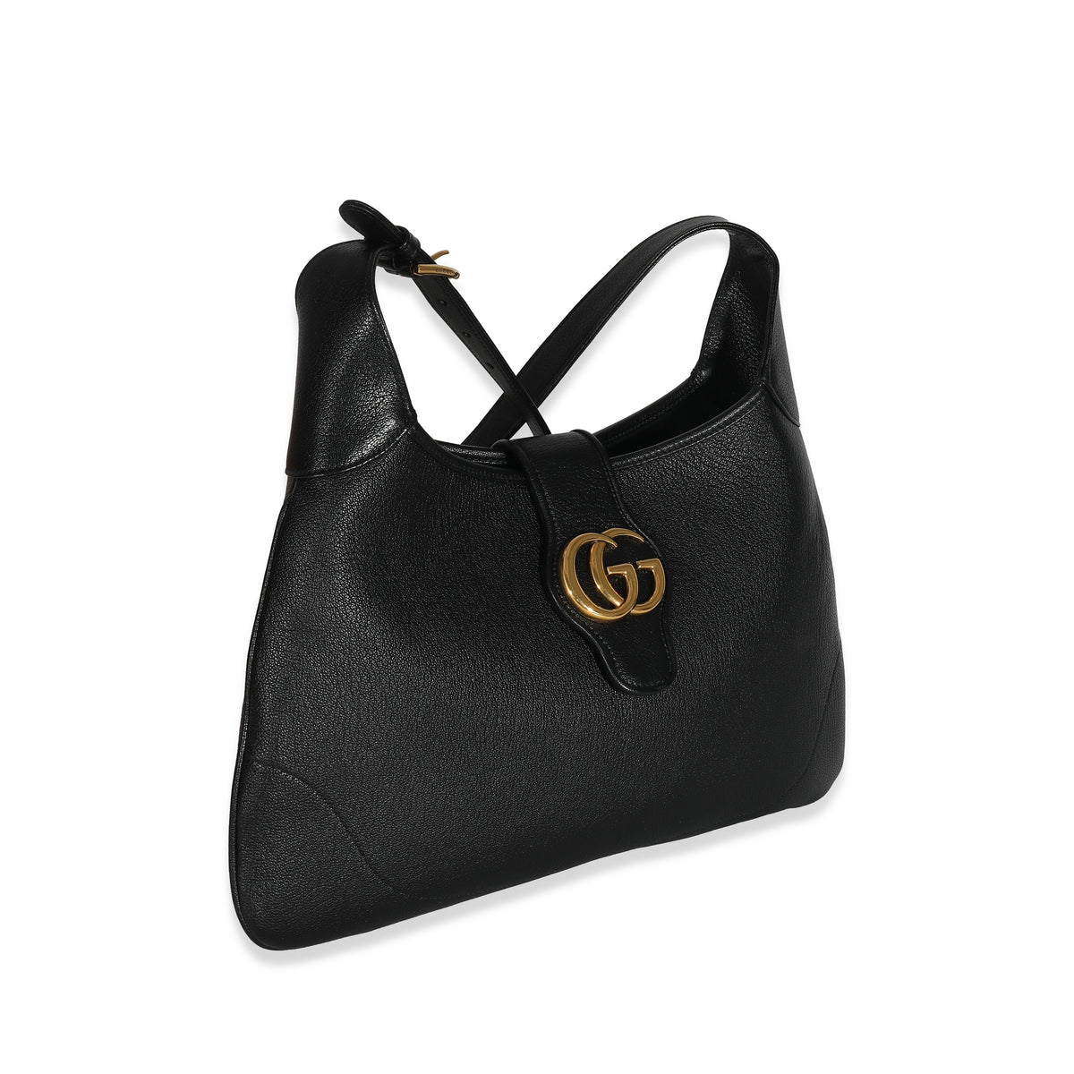 Gucci Black Leather Medium Aphrodite Shoulder Bag