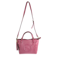 Gucci Purple Pebbled Leather Soho Cellarius Tote