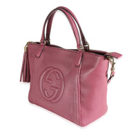 Gucci Purple Pebbled Leather Soho Cellarius Tote