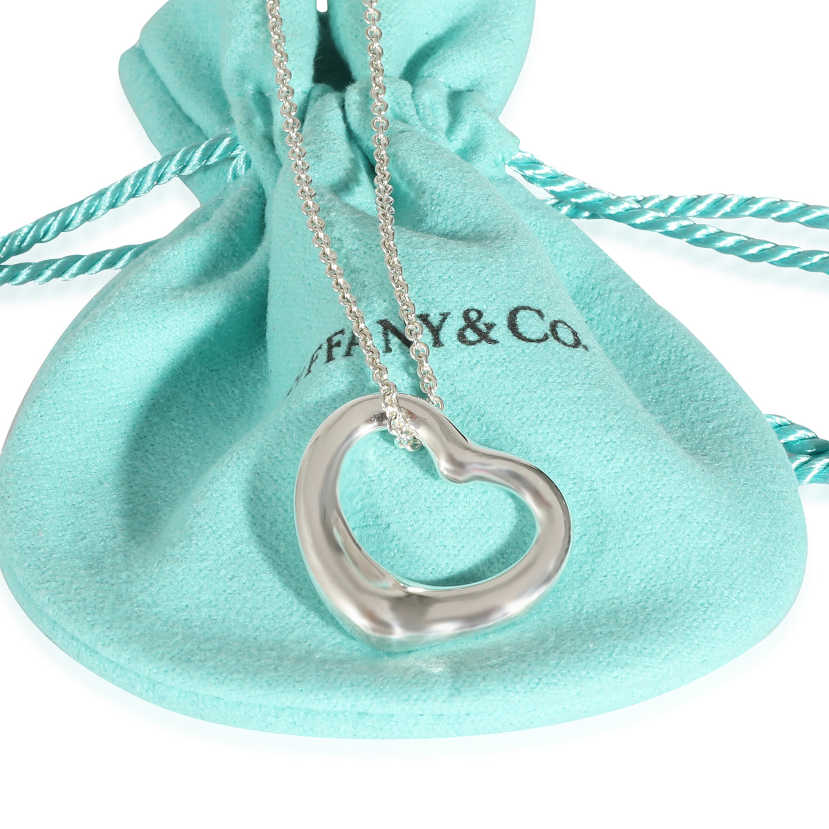 Tiffany & Co. Elsa Peretti Open Heart Pendant in Sterling Silver