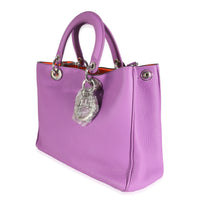 Christian Dior Purple Orange Bullcalf Medium Diorissimo Tote