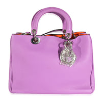 Christian Dior Purple Orange Bullcalf Medium Diorissimo Tote