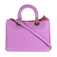 Christian Dior Purple Orange Bullcalf Medium Diorissimo Tote