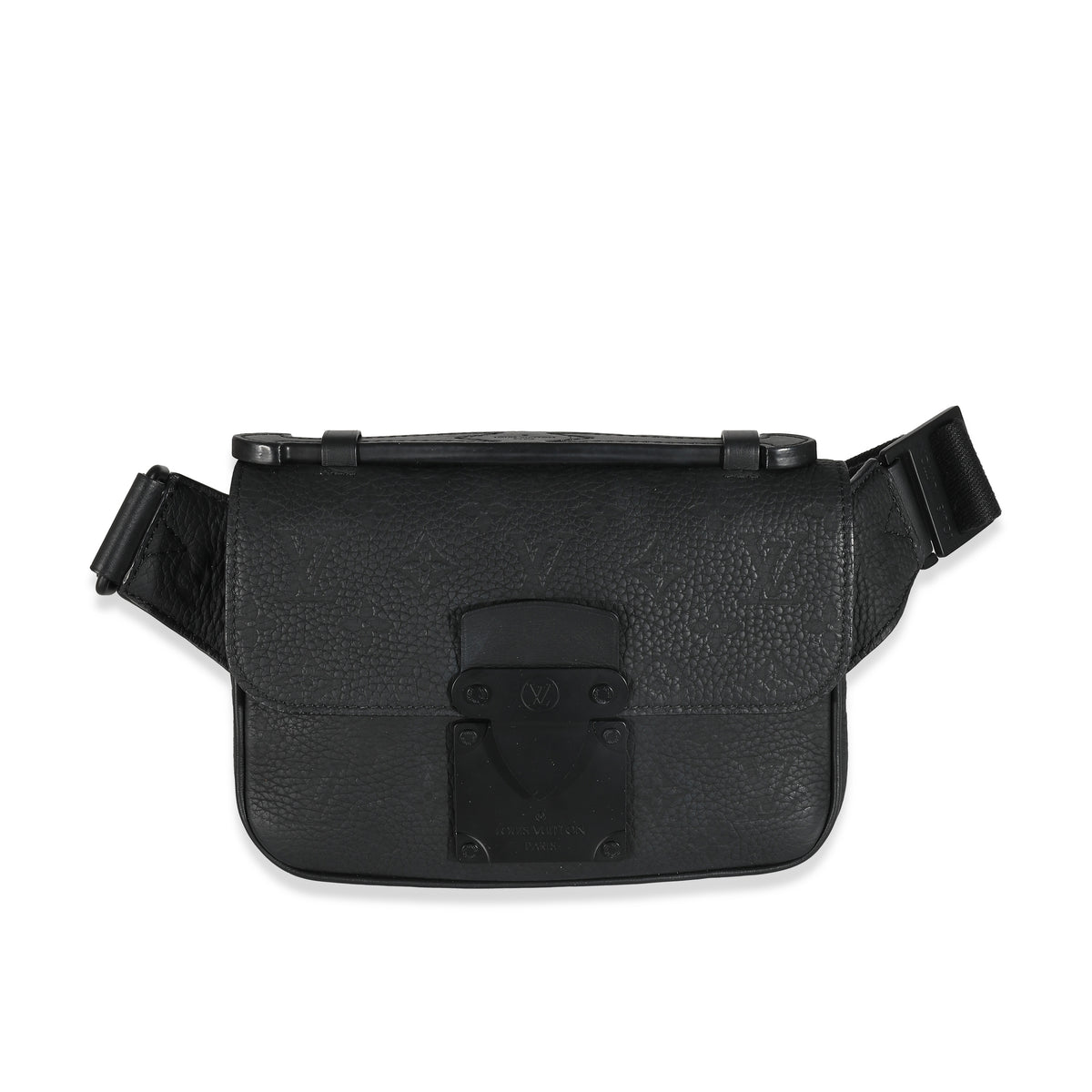 Louis Vuitton Black Monogram Taurillon S Lock Sling Bag