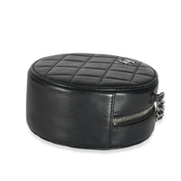 Chanel Black Quilted Lambskin Round Clutch On Chain