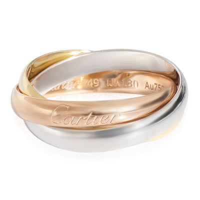 Cartier Trinity Ring, Small Model in 18K 3-Tone Gold, Size 49