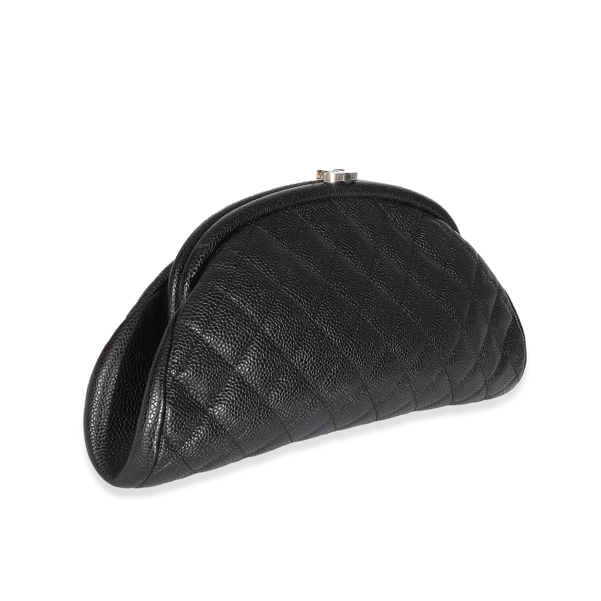 Chanel Black Quilted Caviar Timeless Clutch