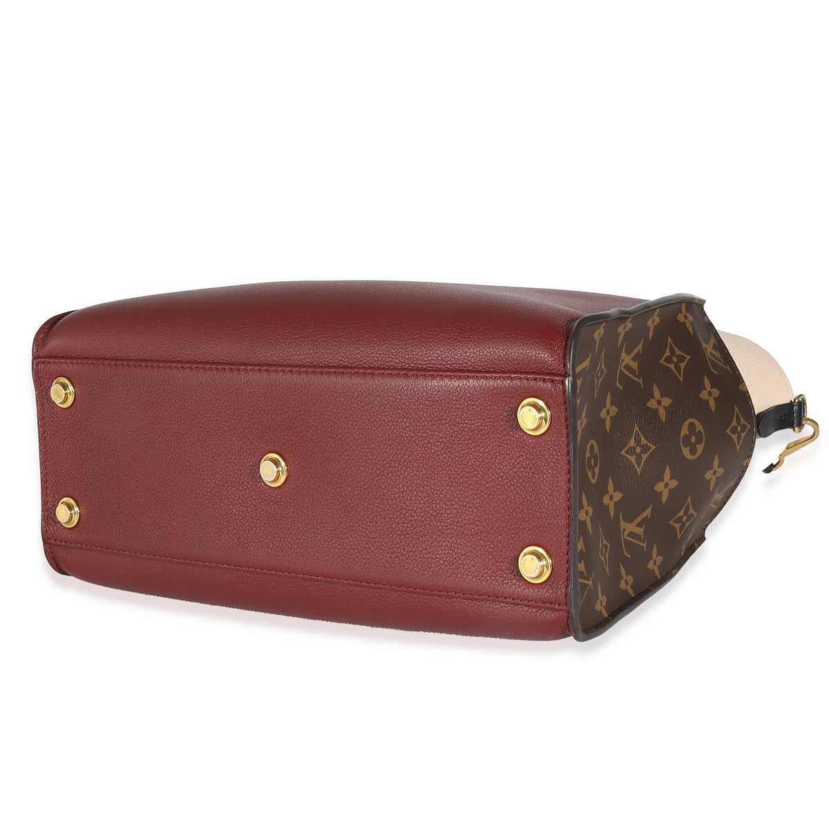 Louis Vuitton Bordeaux Calfskin Monogram Canvas On My Side MM