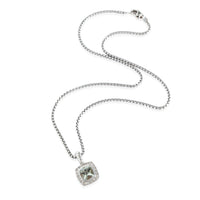 David Yurman Petite Albion Prasiolite & Diamond Pendant in Sterling Silver