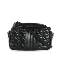 Gucci Black Matelasse Calfskin Aria Small GG Marmont Shoulder