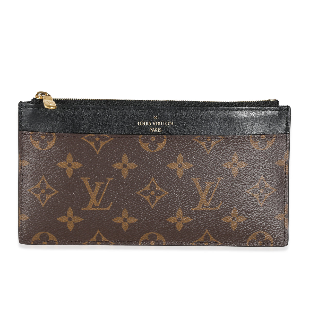 Louis Vuitton Black Monogram Canvas Slim Purse