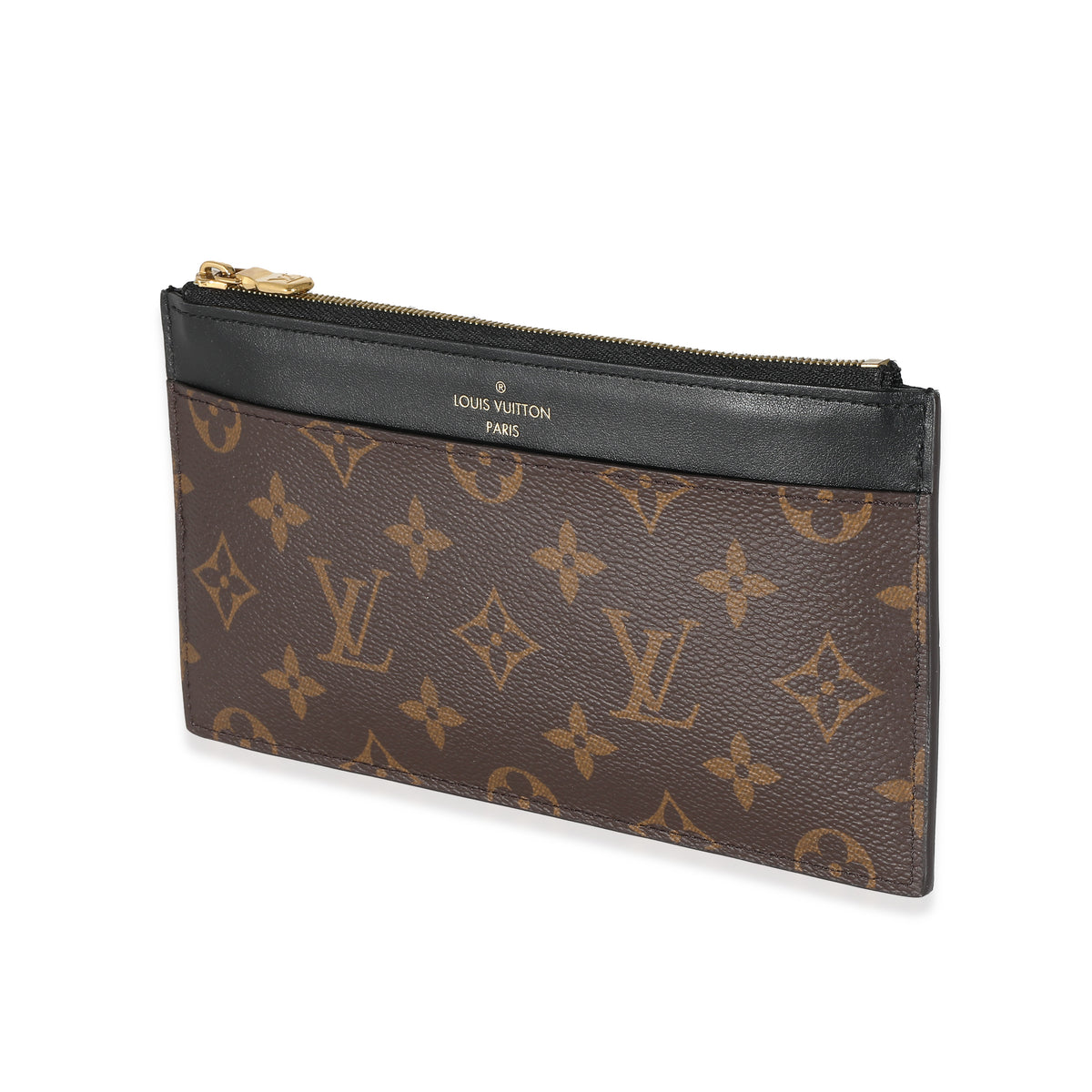 Louis Vuitton Black Monogram Canvas Slim Purse