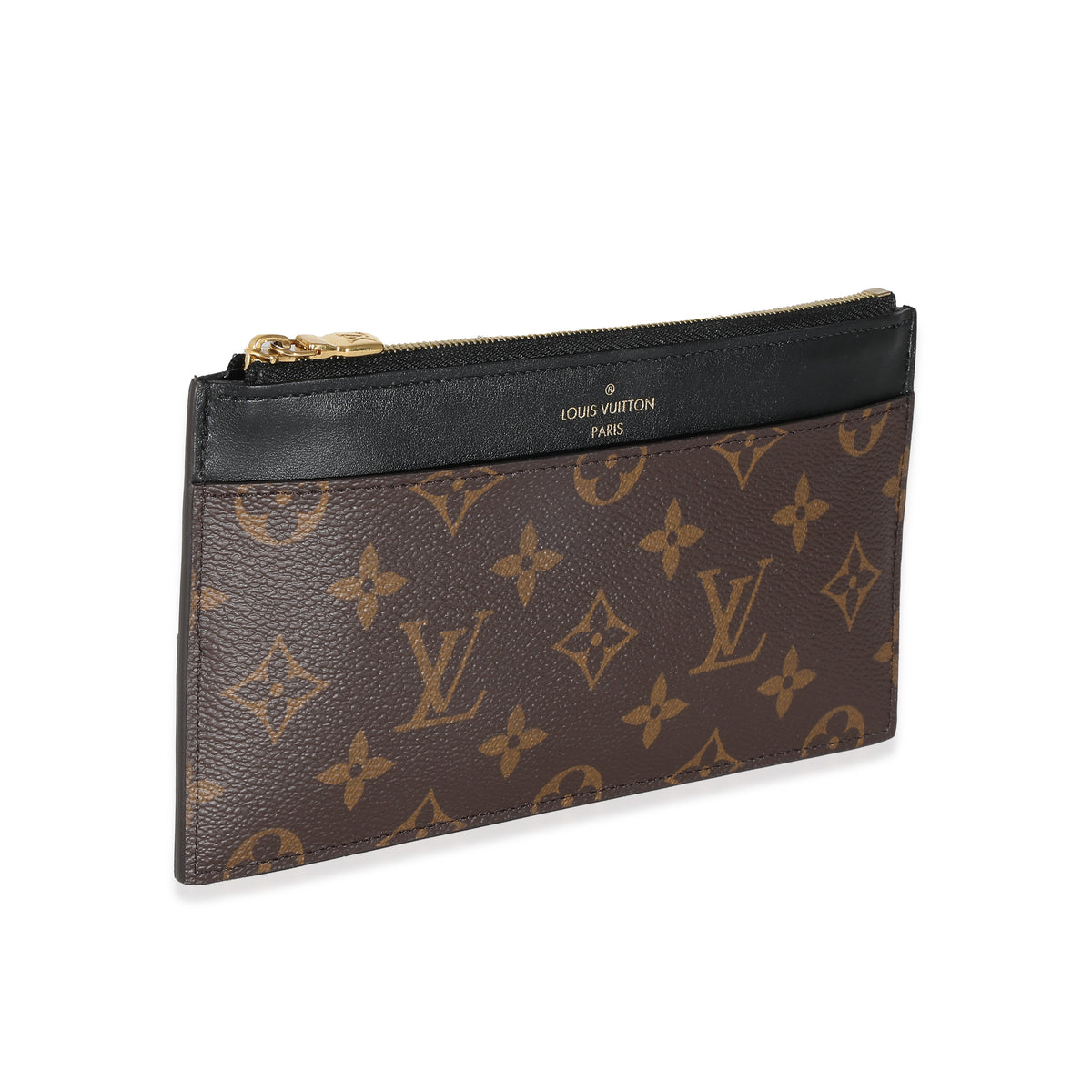 Louis Vuitton Black Monogram Canvas Slim Purse