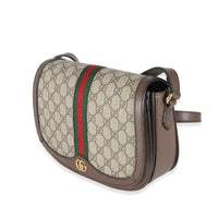 Gucci Beige GG Supreme Monogram Small Ophidia Flap Messenger