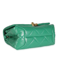 Chanel Green Quilted Lambskin Colour Match Mini Flap Bag