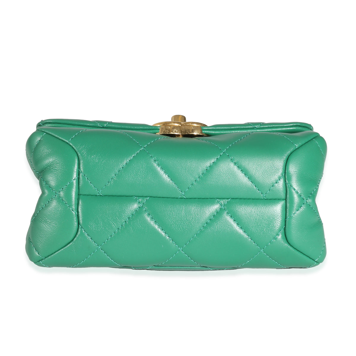 Chanel Green Quilted Lambskin Colour Match Mini Flap Bag