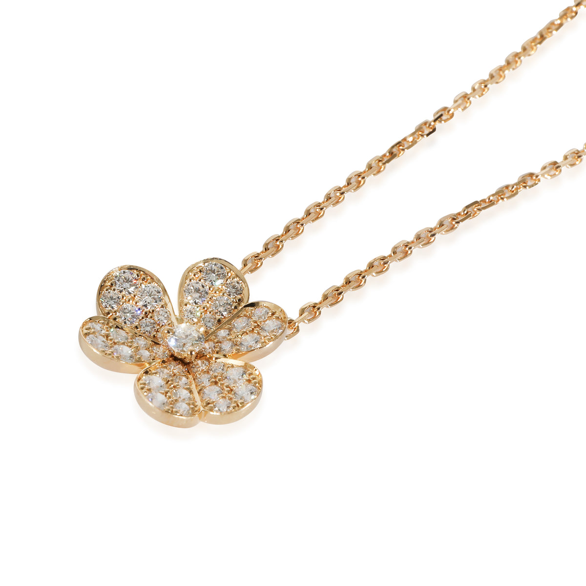 Van Cleef & Arpels Frivole Small Diamond Pendant in 18K Yellow Gold