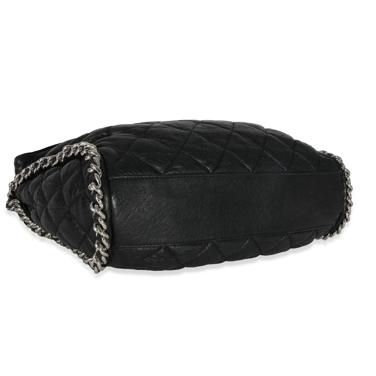 Chanel Black Quilted Washed Lambskin Chain Around Hobo myGemma