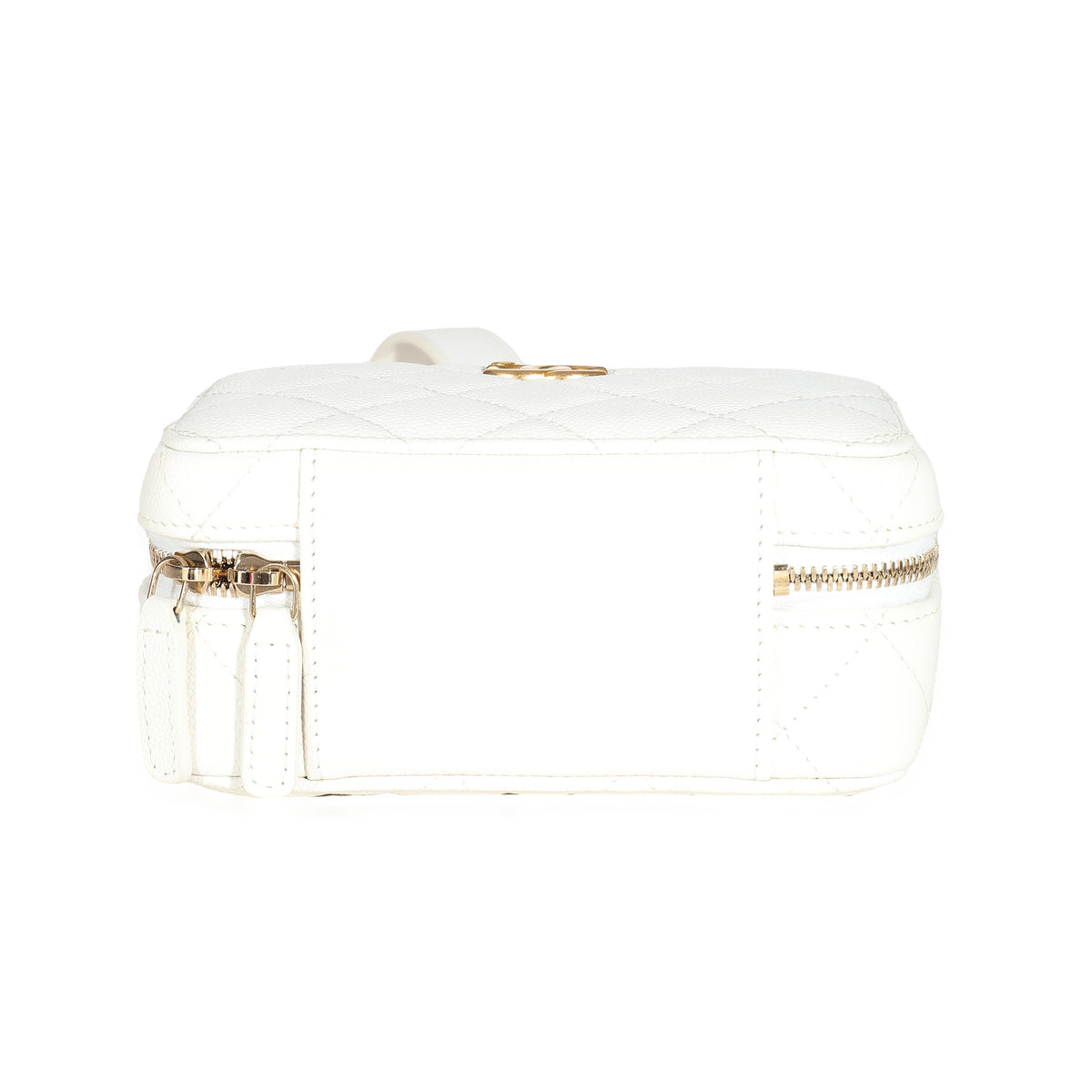 Chanel White Quilted Caviar Twist Your Buttons Clutch With Chain