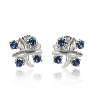 Tiffany & Co. Schlumberger Lynn Sapphire Earrings in Platinum