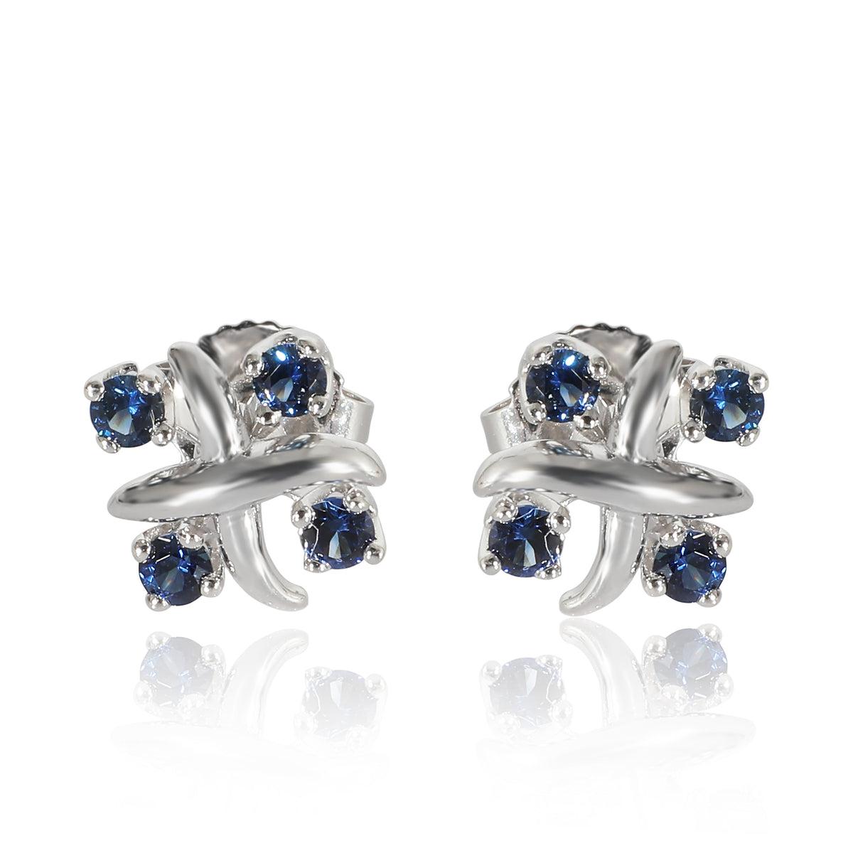 Tiffany & Co. Schlumberger Lynn Sapphire Earrings in Platinum