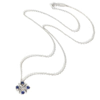 Tiffany & Co. Schlumberger Lynn Sapphire Pendant in Platinum on a Chain