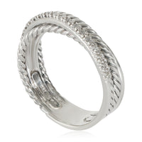 David Yurman Crossover Diamond Ring in Sterling Silver 0.18 CTW