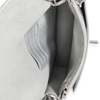 Louis Vuitton Silver Calfskin Mylockme Chain Pochette