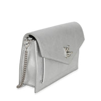 Louis Vuitton Silver Calfskin Mylockme Chain Pochette