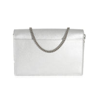 Louis Vuitton Silver Calfskin Mylockme Chain Pochette