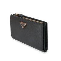 Prada Black Saffiano Leather Large Wallet