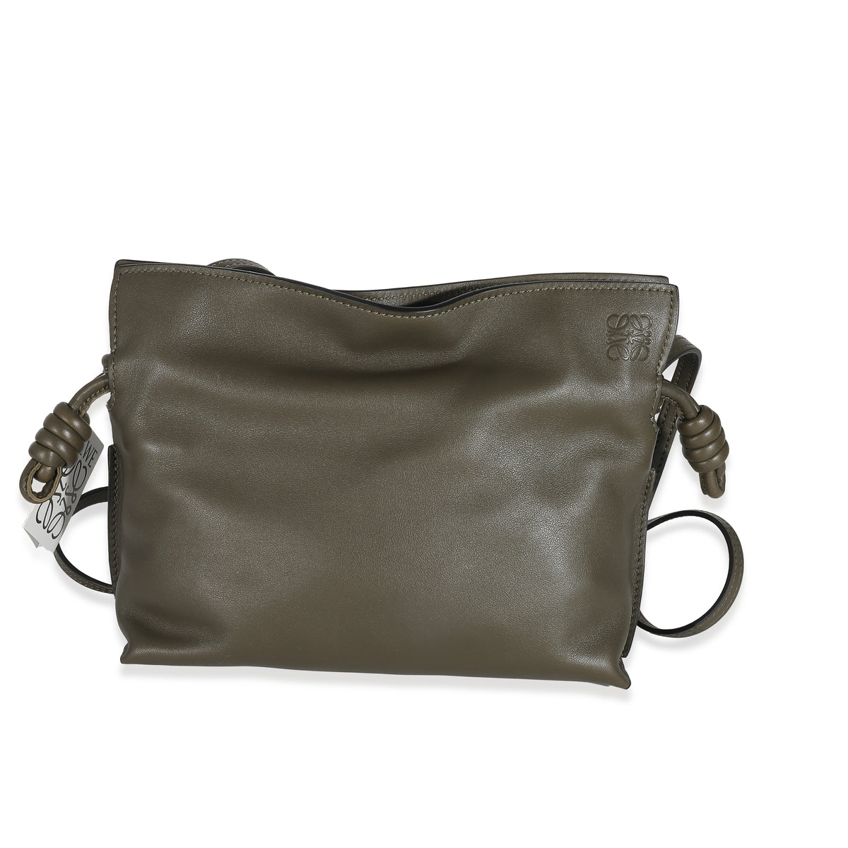 Loewe Khaki Nappa Calfskin Flamenco Clutch