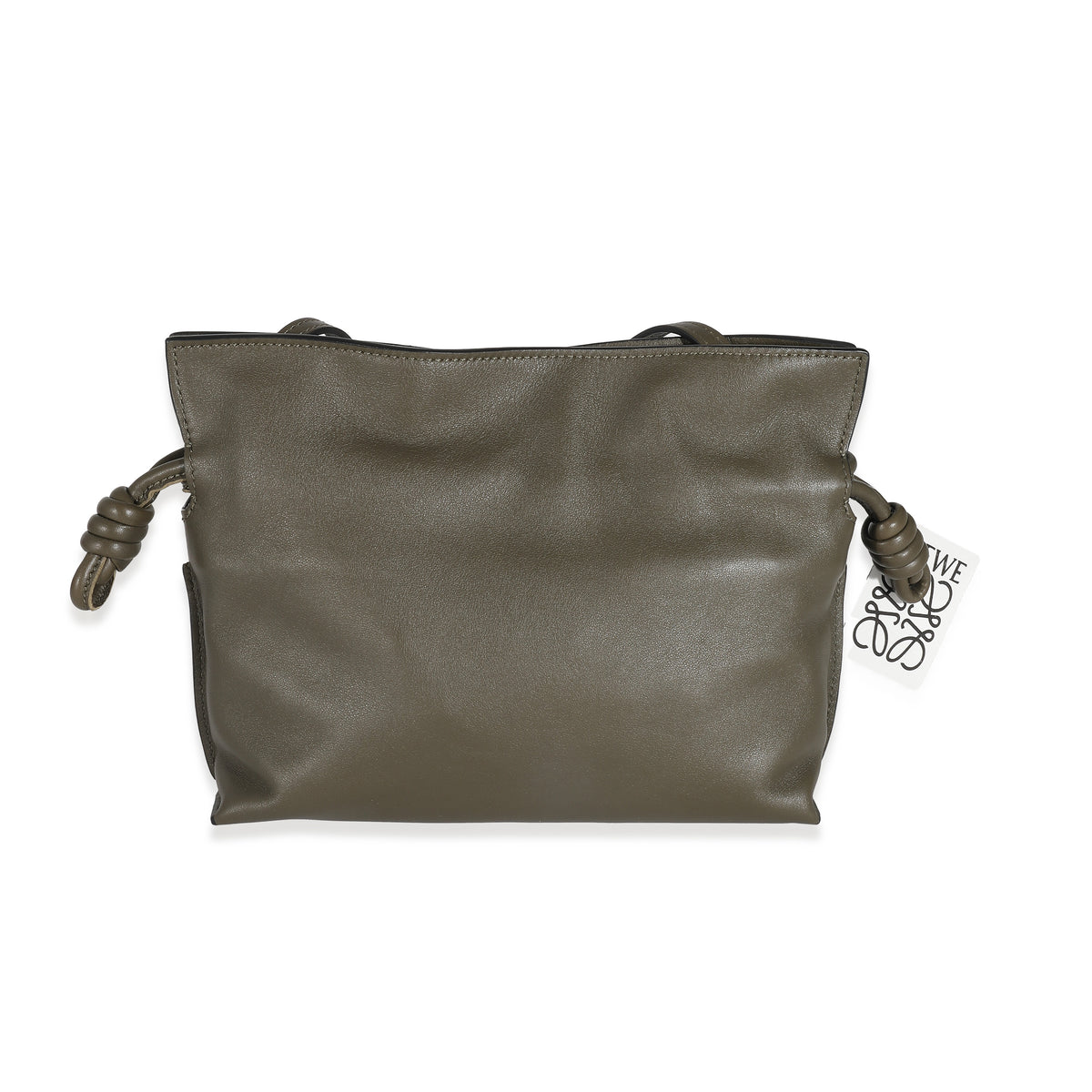 Loewe Khaki Nappa Calfskin Flamenco Clutch