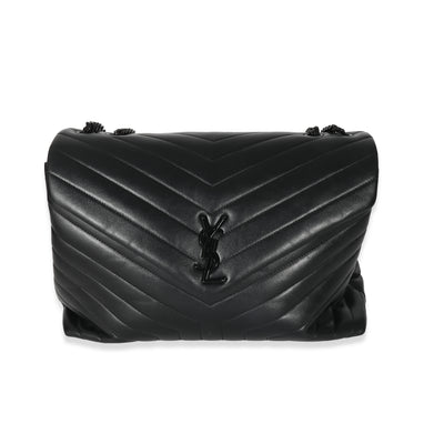 Saint Laurent Black Quilted Leather Large Loulou