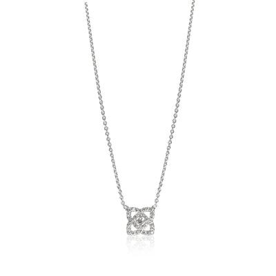 DeBeers Enchanted Lotus Pendant in 18k White Gold 0.16 CTW