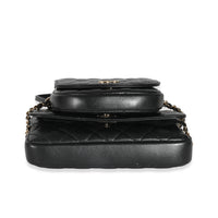 Chanel 19S Black Quilted Lambskin Side Packs