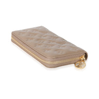 Louis Vuitton Taupe Monogram Embossed Lambskin Coussin Zippy Wallet