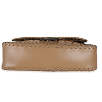 Fendi Sand and Brown Leather Interlaced Baguette