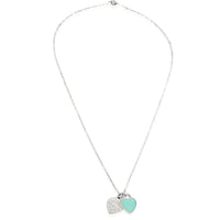 Tiffany & Co Return To Tiffany Blue Mini Double Heart Pendant in Sterling Silver