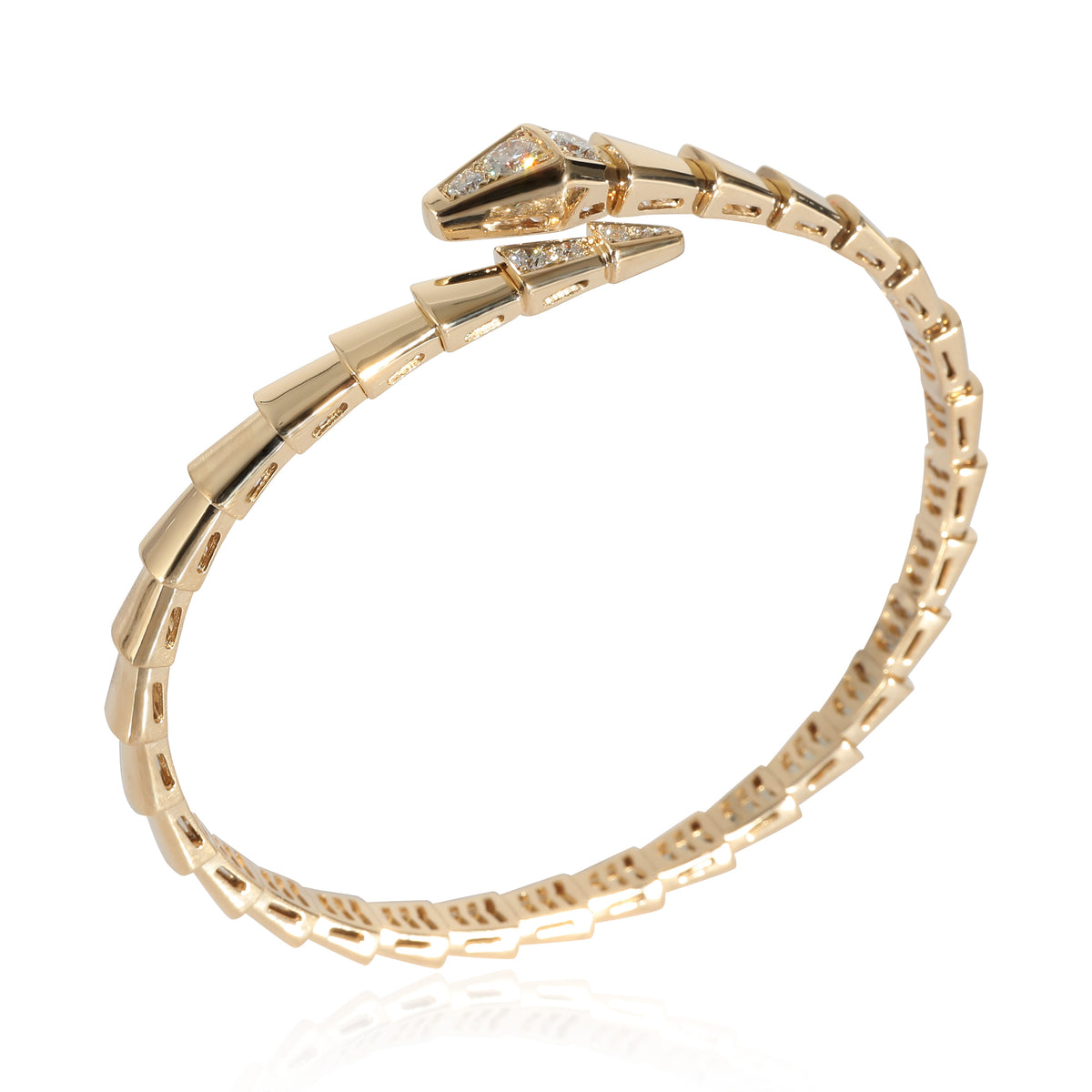 BVLGARI Serpenti Diamond Bracelet in 18K Yellow Gold 0.47 CTW