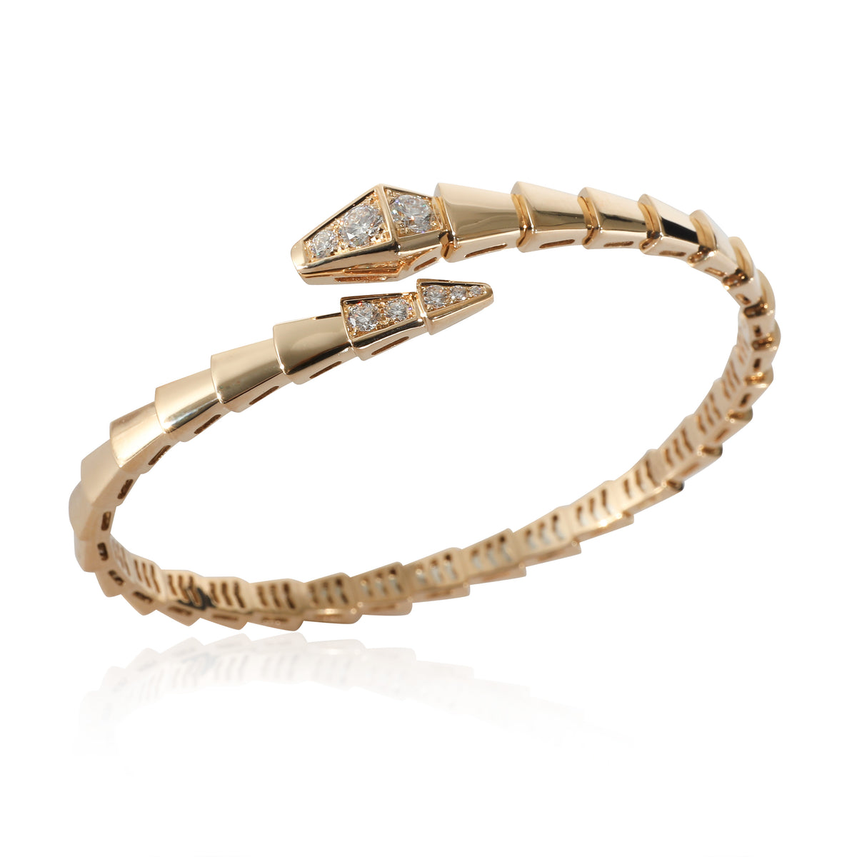 BVLGARI Serpenti Diamond Bracelet in 18K Yellow Gold 0.47 CTW