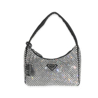 Prada Black Satin Crystal Re-Edition 2000 Mini Bag