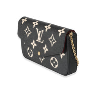 Louis Vuitton Black Beige Bicolor Giant Empreinte Félicie Pochette